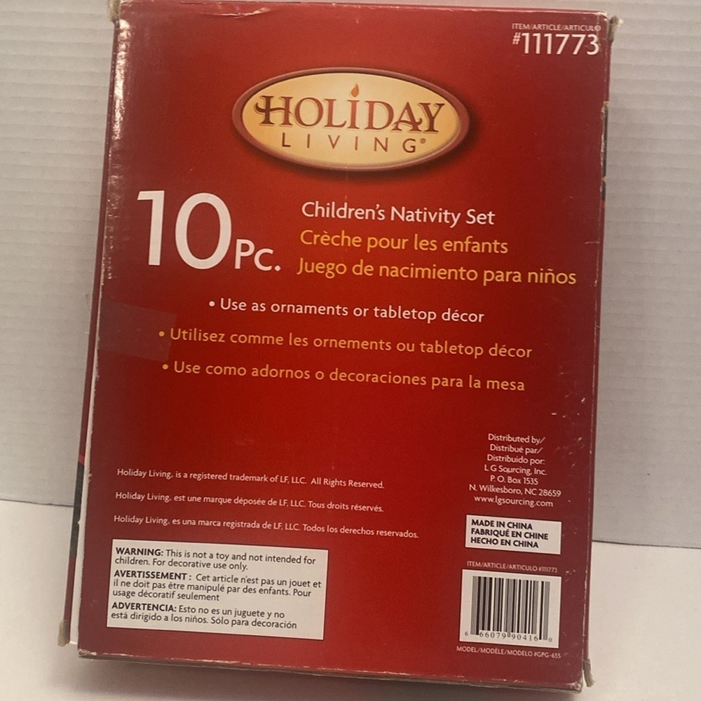 HOLIDAY LIVING 10 pc. Children's Nativity Set #111773 - Picture 13 of 13